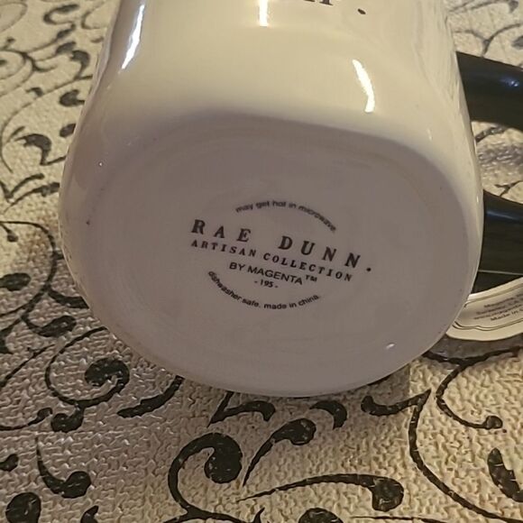 White Mug with Black Handle and Bow #2 - Picture 8 of 9